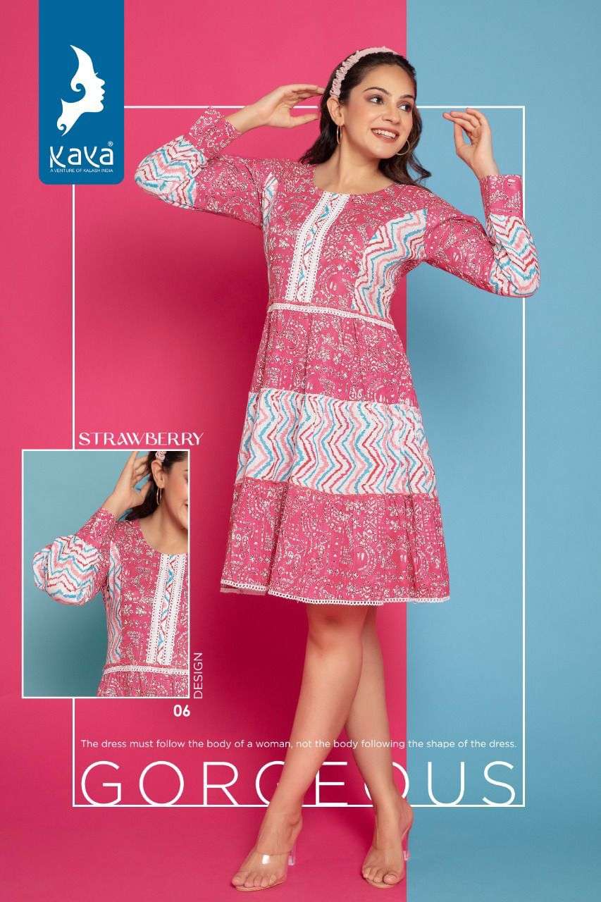 kaya strawberry pure cotton western top collection wholesale price surat