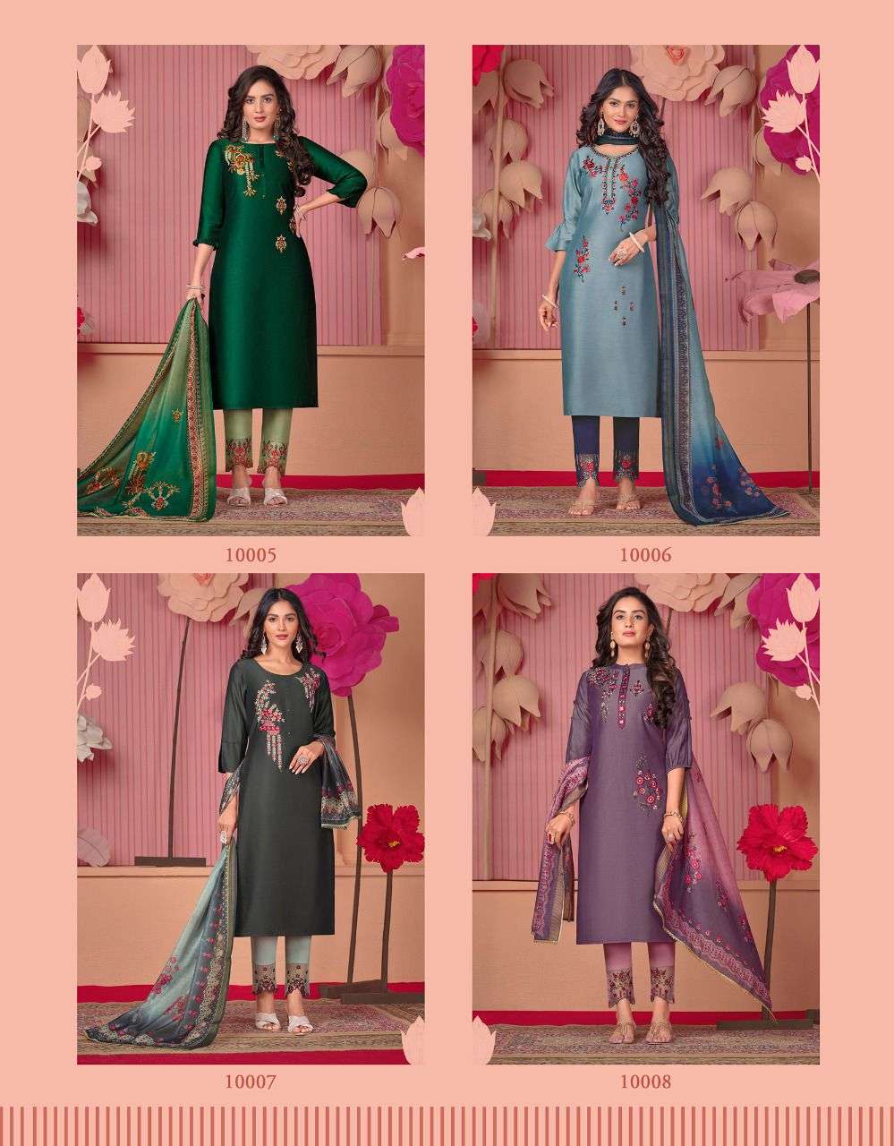 lily and lali monalisa vol 5 bemberg silk embroidered fancy 3pcs collection wholesale price surat