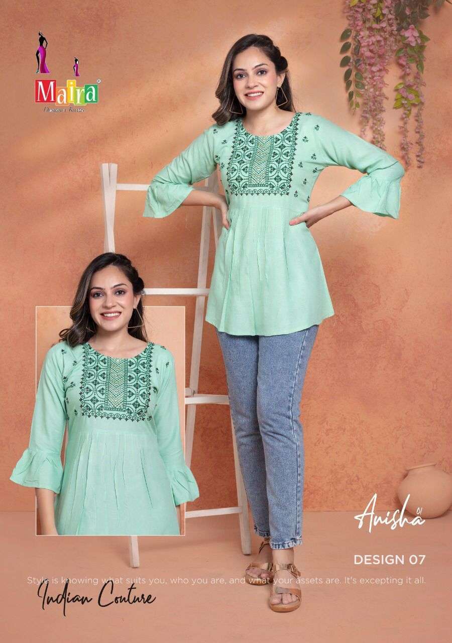 maira anisha vol 1 01-08 series designer short kurtis at pratham fashion surat