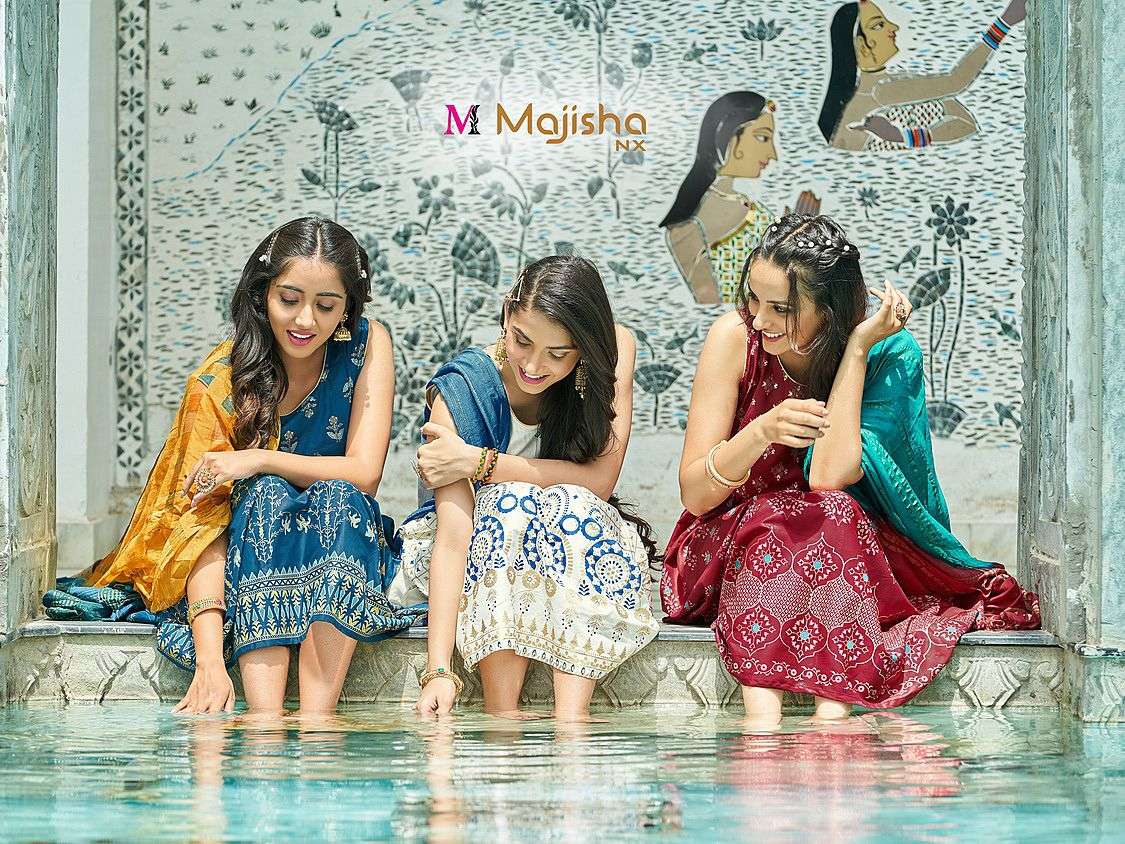 majisha nx pankh vol 3 3001-3010 series rayon designer look fancy kurtis wholesale price surat