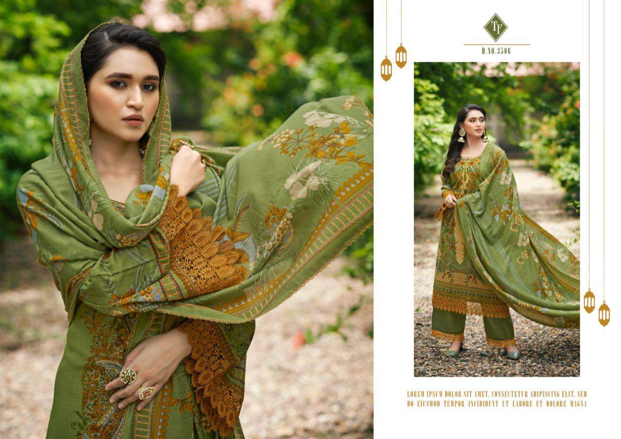 mehnoor by tanishk fashion 3501-3508 series cambric cotton designer dress material collection surat