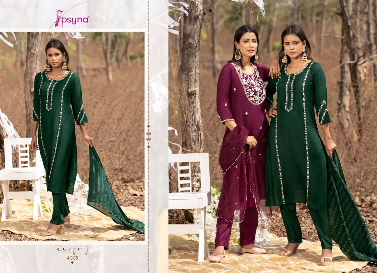 psyna panshi vol 4 4001-4006 series muslin with embroidered fancy kurtis wholesale price surat