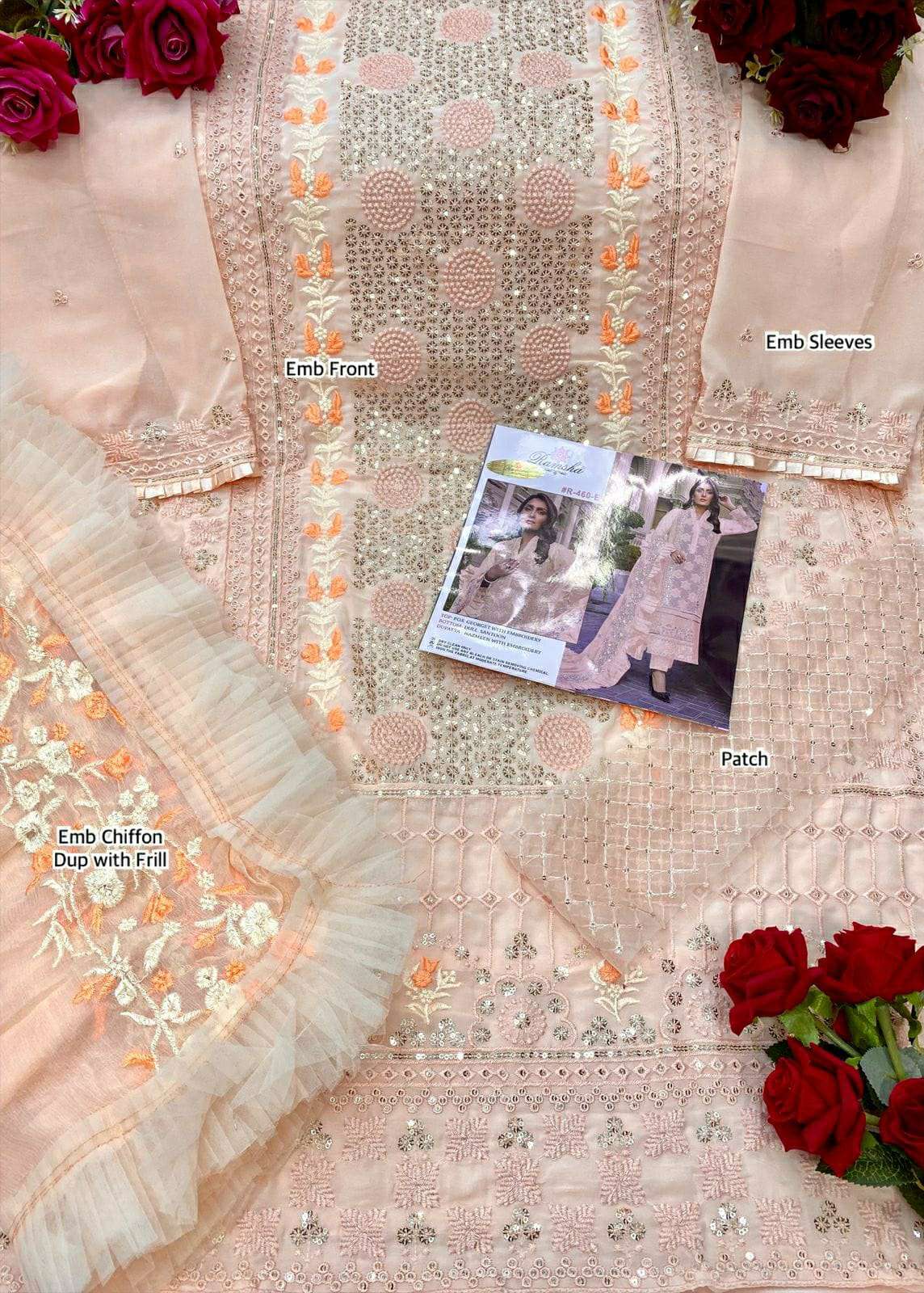 ramsha 460 nx georgette heavy embroidery salwar kameez wholesale price surat