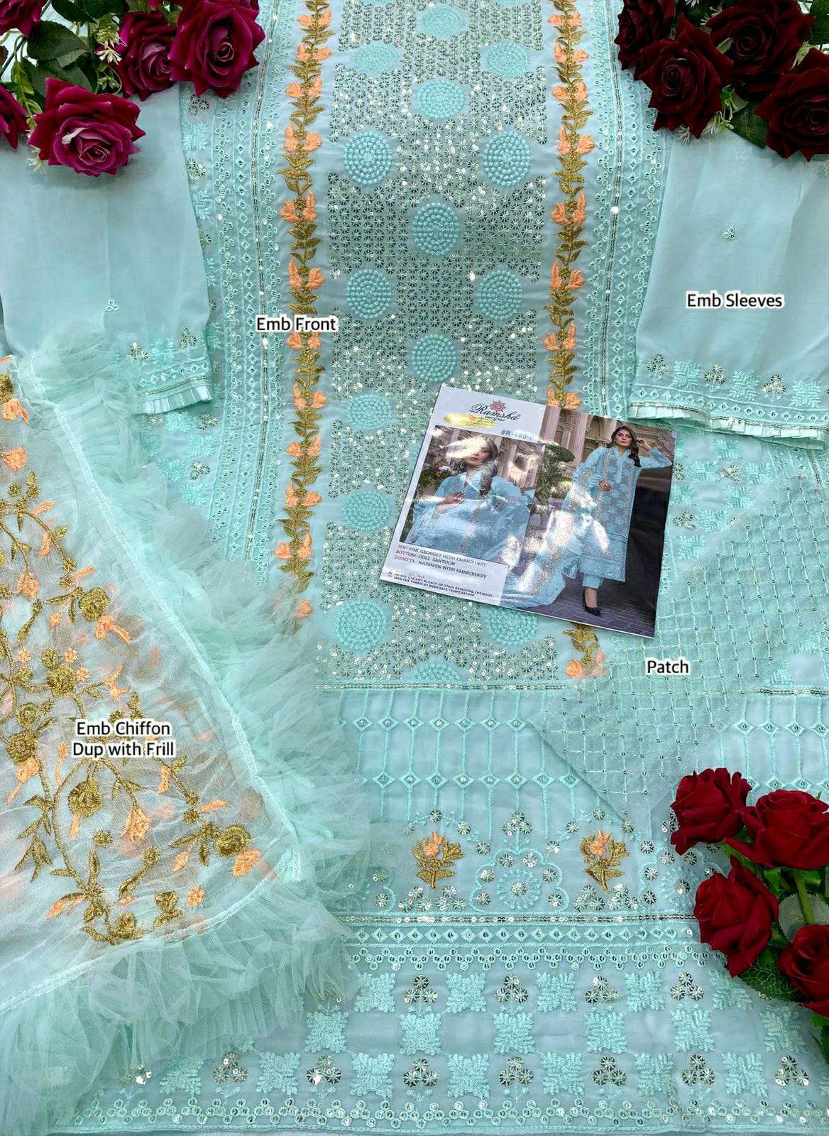 ramsha 460 nx georgette heavy embroidery salwar kameez wholesale price surat