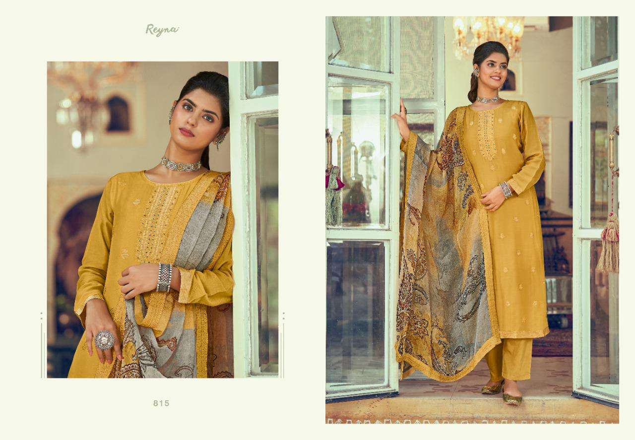 reyna serena 811-816 series pure silk fancy dress material wholesale price surat