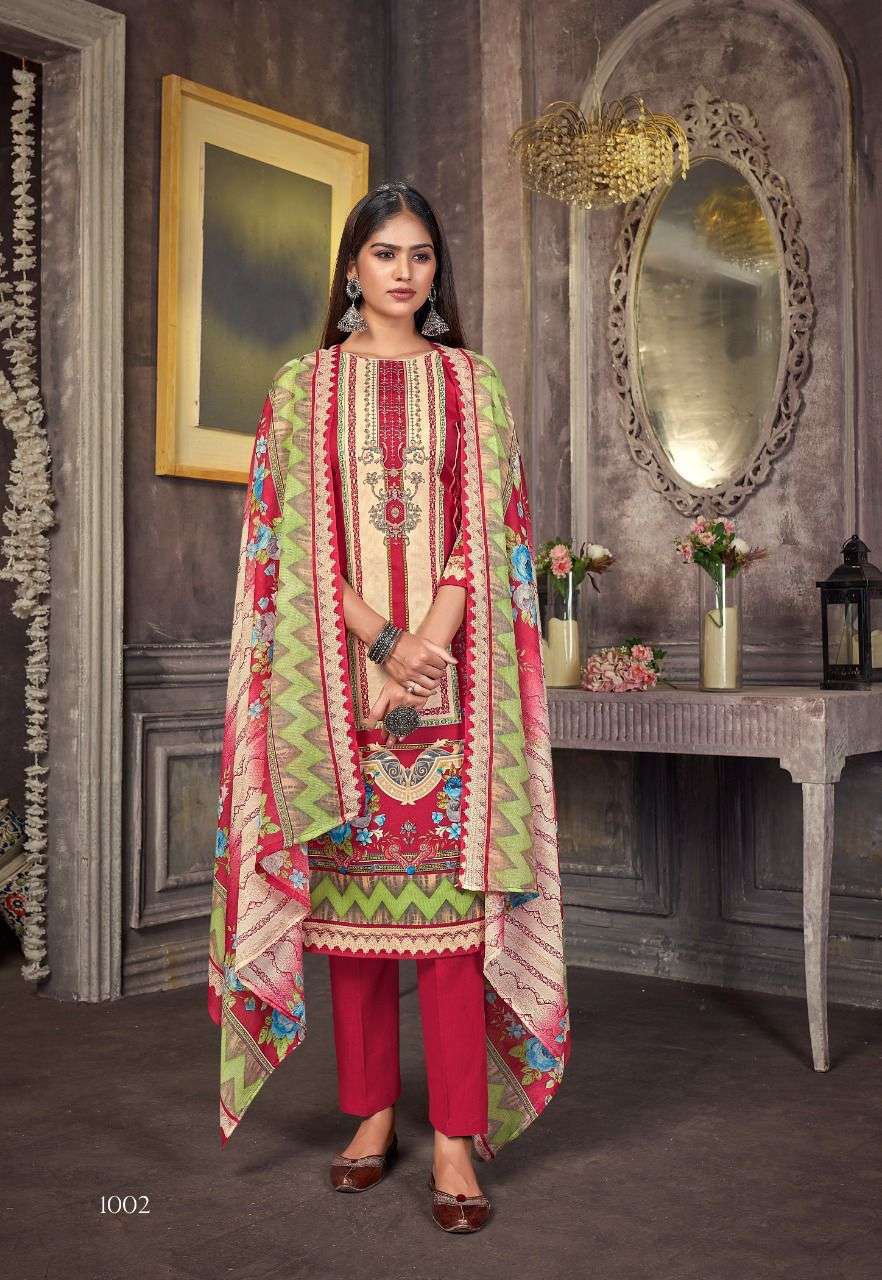 shivgori silk mills shabnam 1001-1010 series premium cotton salwar kameez wholesale price surat