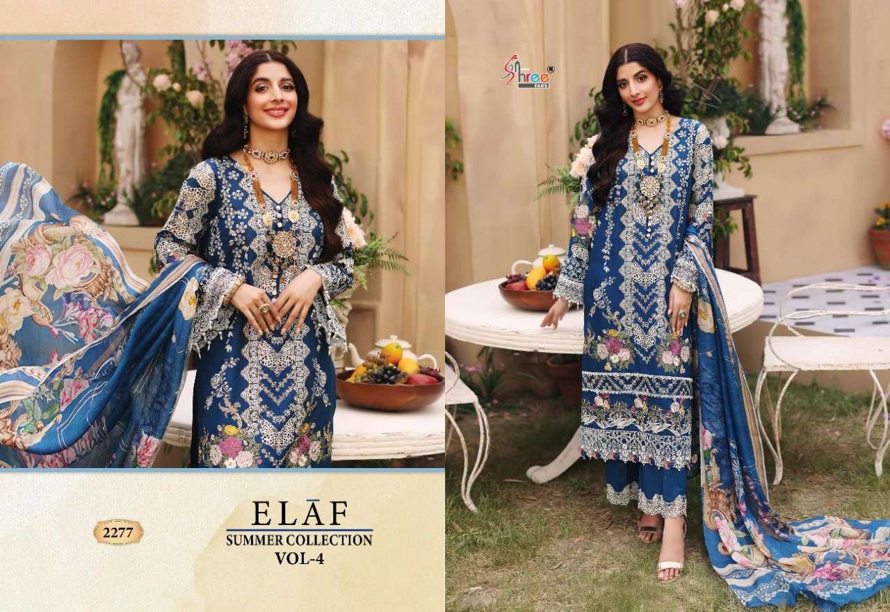 shree fabs elaf summer collection vol 4 2275-2279 series pakistani salwar kameez supplier surat