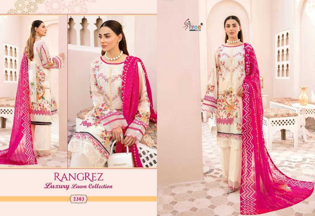 shree fabs rangrez luxury lawn collection 2299-2305 series pakistani salwar kameez surat