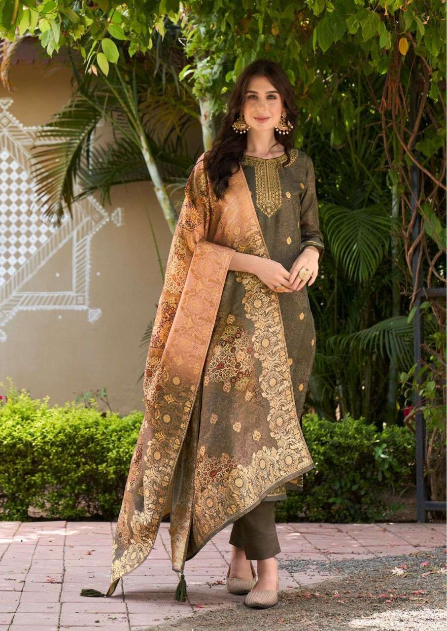 shurooq zeenath pure silk party wear look salwar kameez online supplier surat