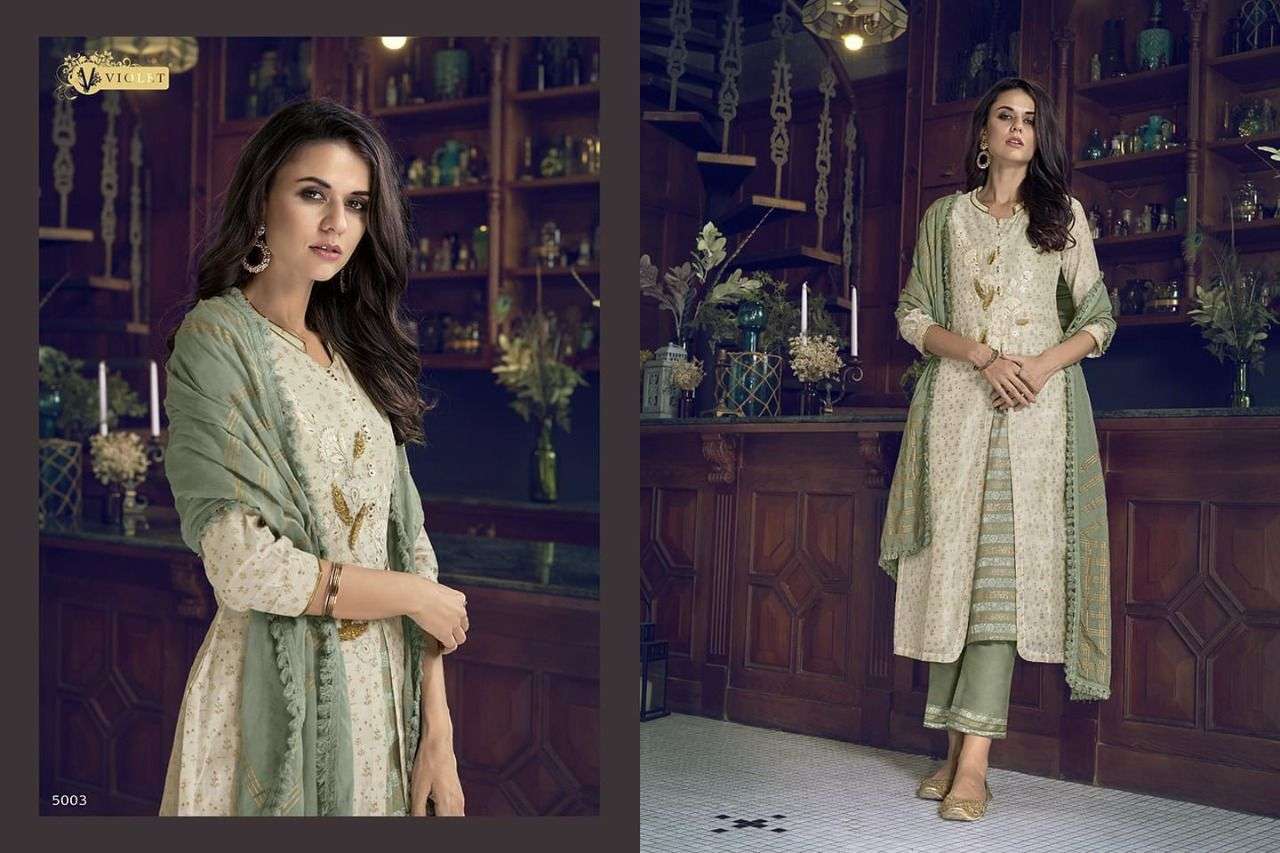 swagat violet 5001-5012 series pure silk branded ladies salwar suits collection wholesale price surat