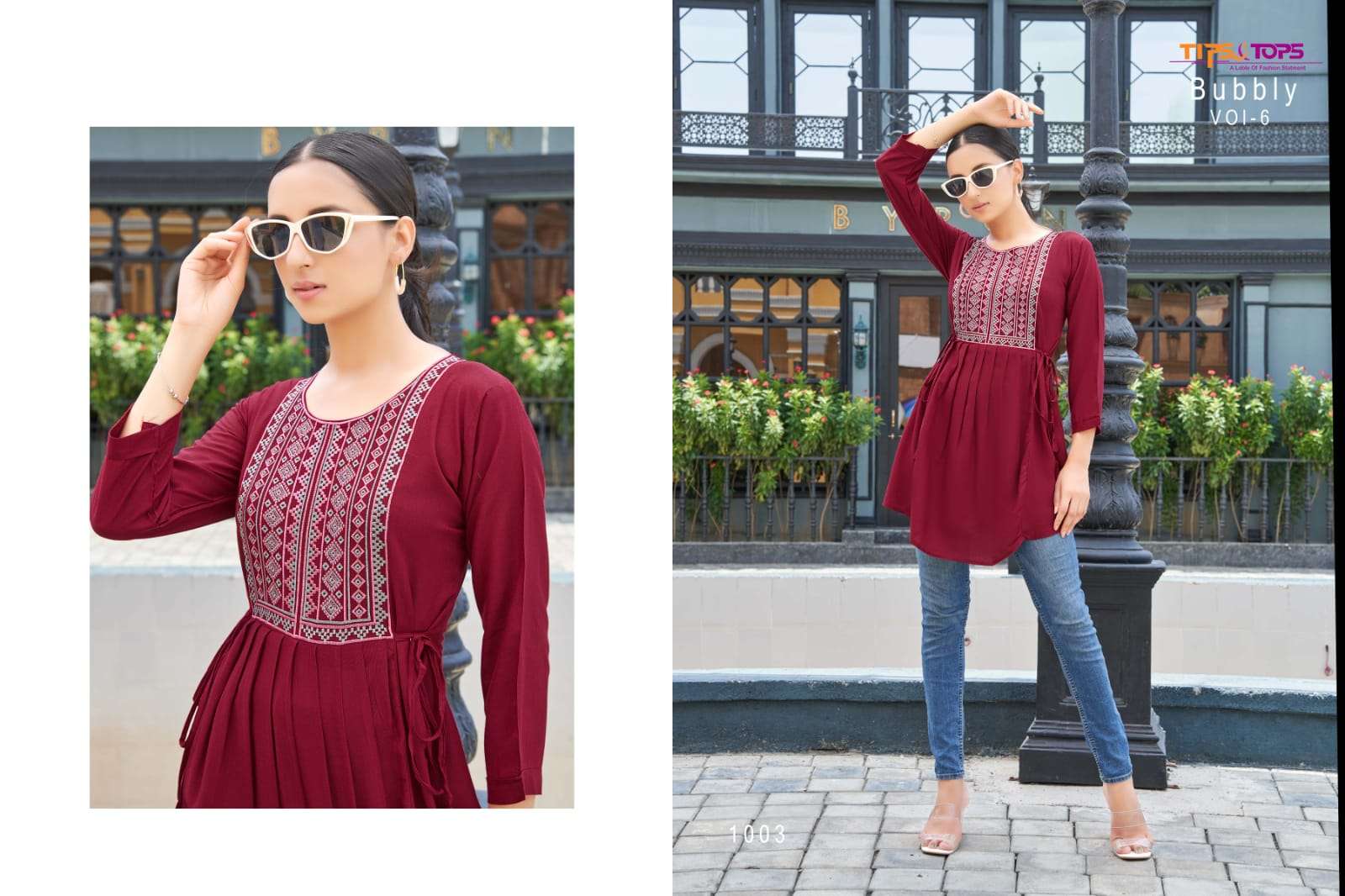 tips and tops bubbly vol 4 fancy westren short kurtis collection wholesale price surat