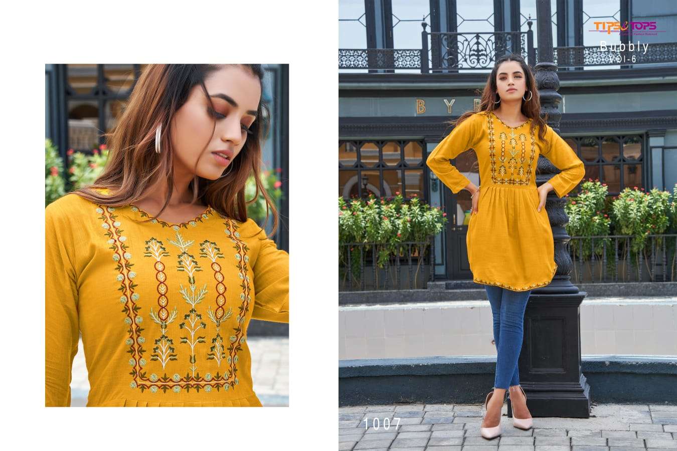 tips and tops bubbly vol 4 fancy westren short kurtis collection wholesale price surat