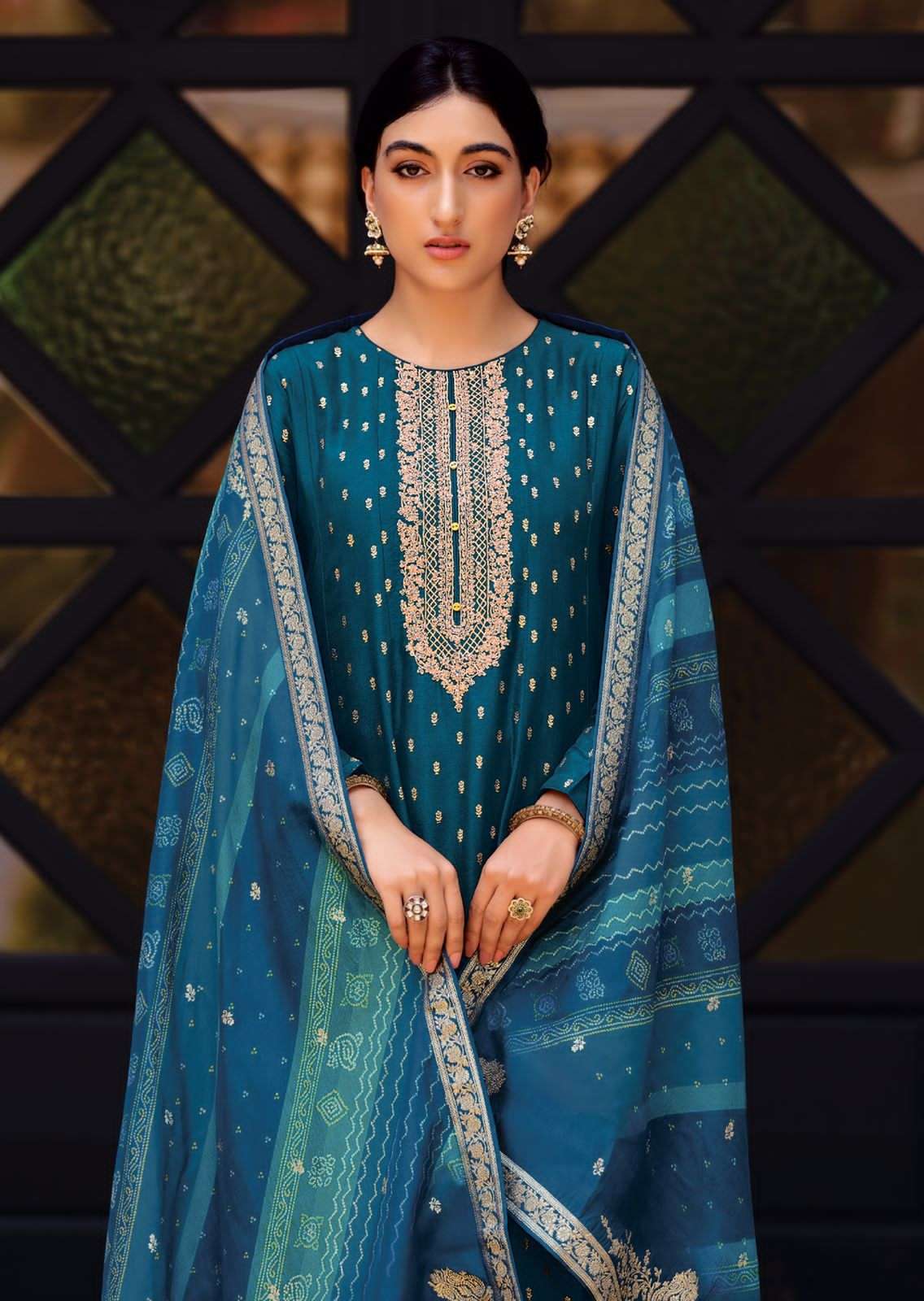 varsha fashion leher woven with embroidery salwar kameez wholesale price surat