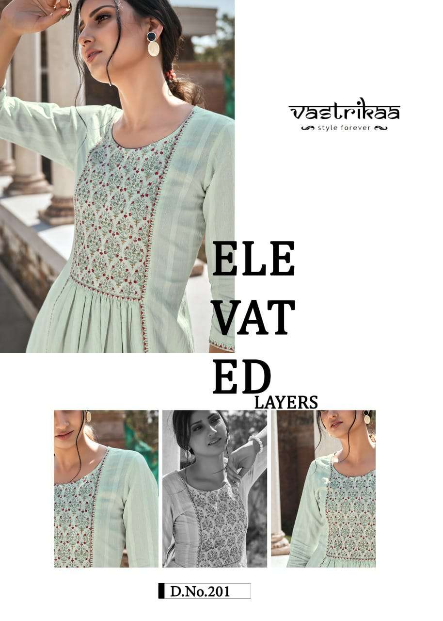 vastrikaa sunshine viscose with elegant embroidered kurtis wholesale price surat