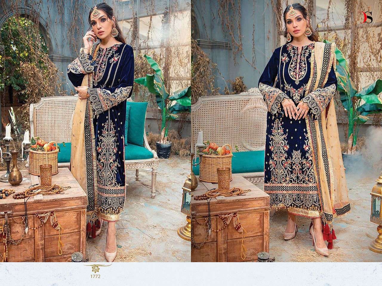 deepsy suits anaya velvet-22 winter look velvet embrdoidered salwar kameez wholesale price
