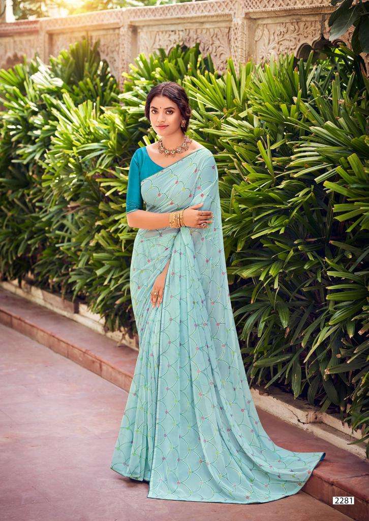 kashvi creation aakruti vol 2 2281-2280 series georgette formal look designer sarees wholesale price 
