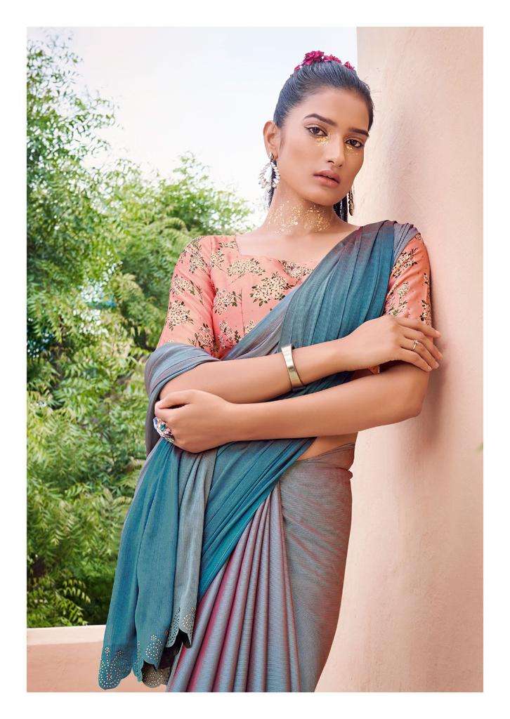 kashvi creation pranshi rainbow chiffon with swarovski work sarees wholesale price 