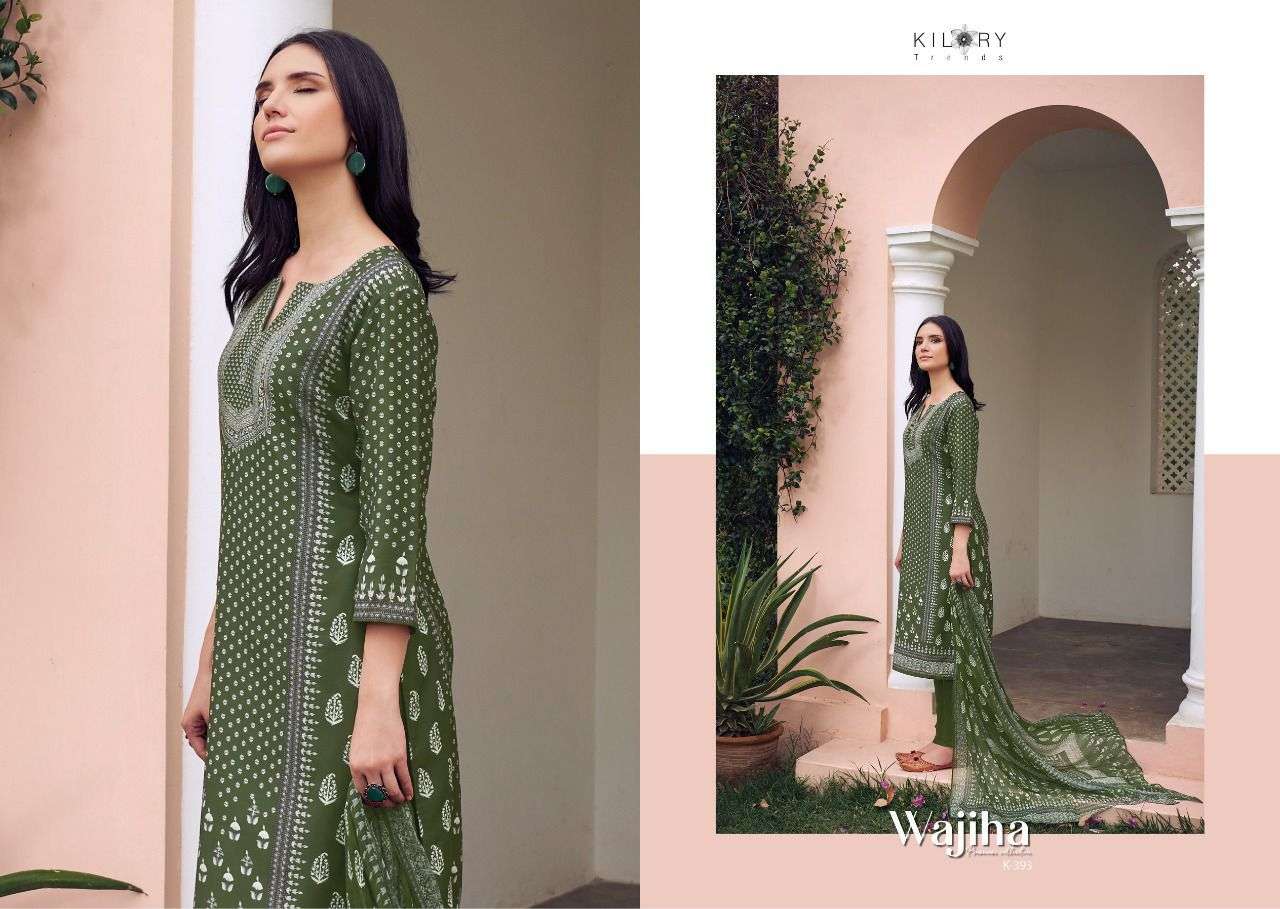 kiloty trendz wajiha 391-395 series pure muslin digital printed with work salawar suits surat