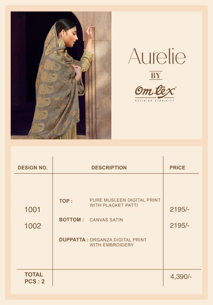 omtex aurelie pure muslin digital print fancy party wear salwar kameez wholesale price 
