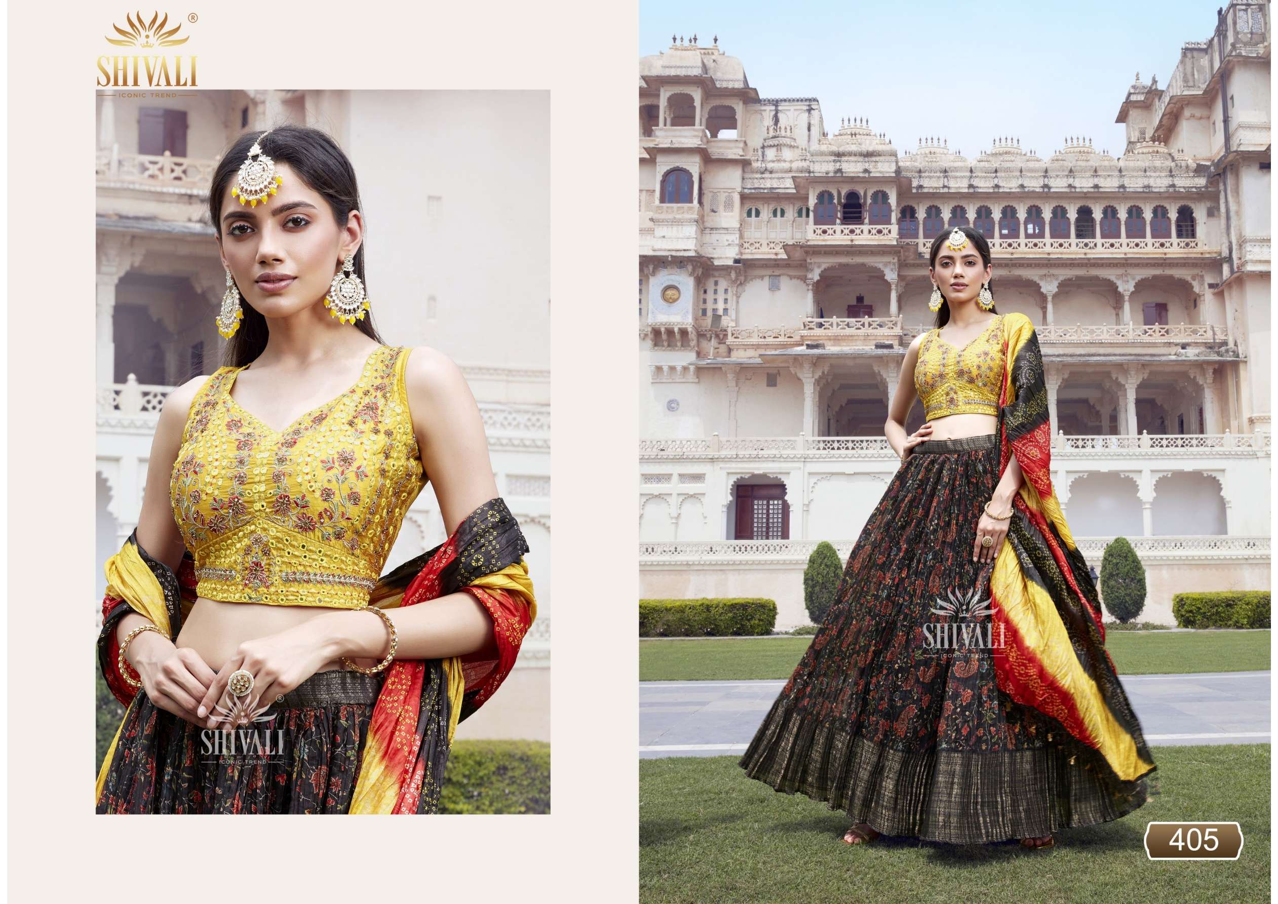 shivali s4 u riwaaz vol-4 401-405 series designer festive wear lehenga collection best price surat wholesaler 