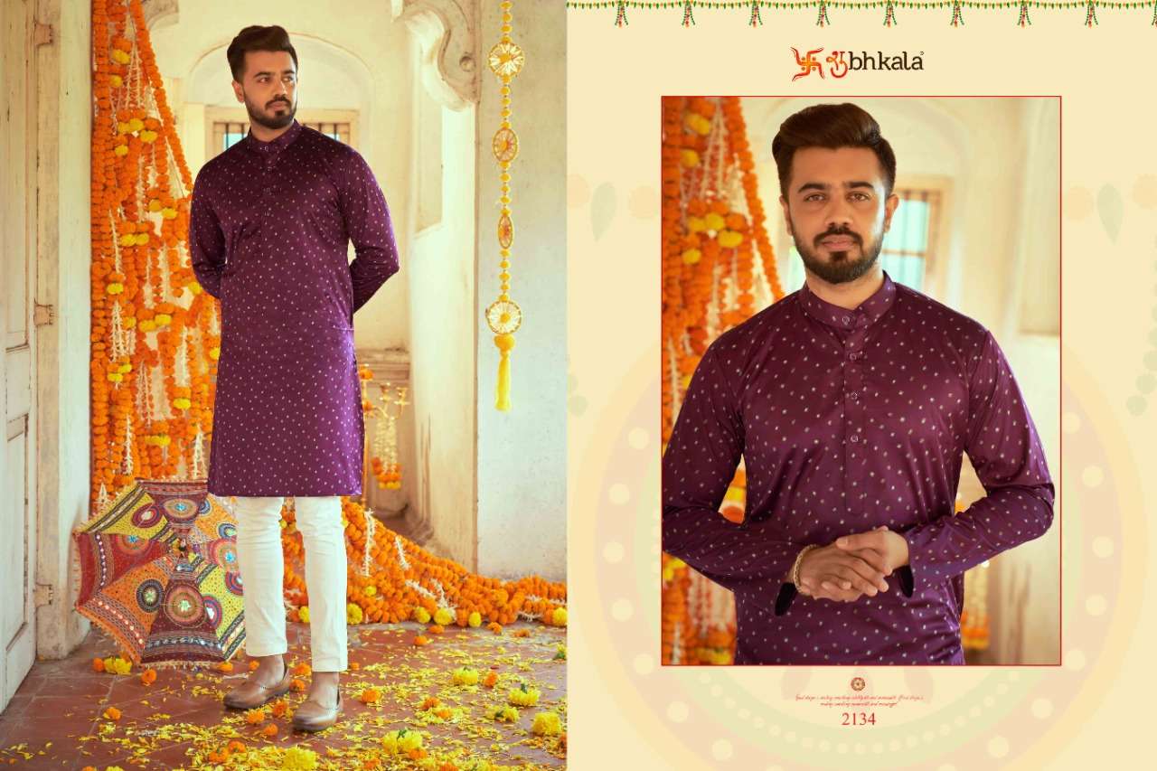 shubhkala raas vol 6 2131-2140 series navratri special mens wear ready made kurta catalogue best rate wholesae dealer surat