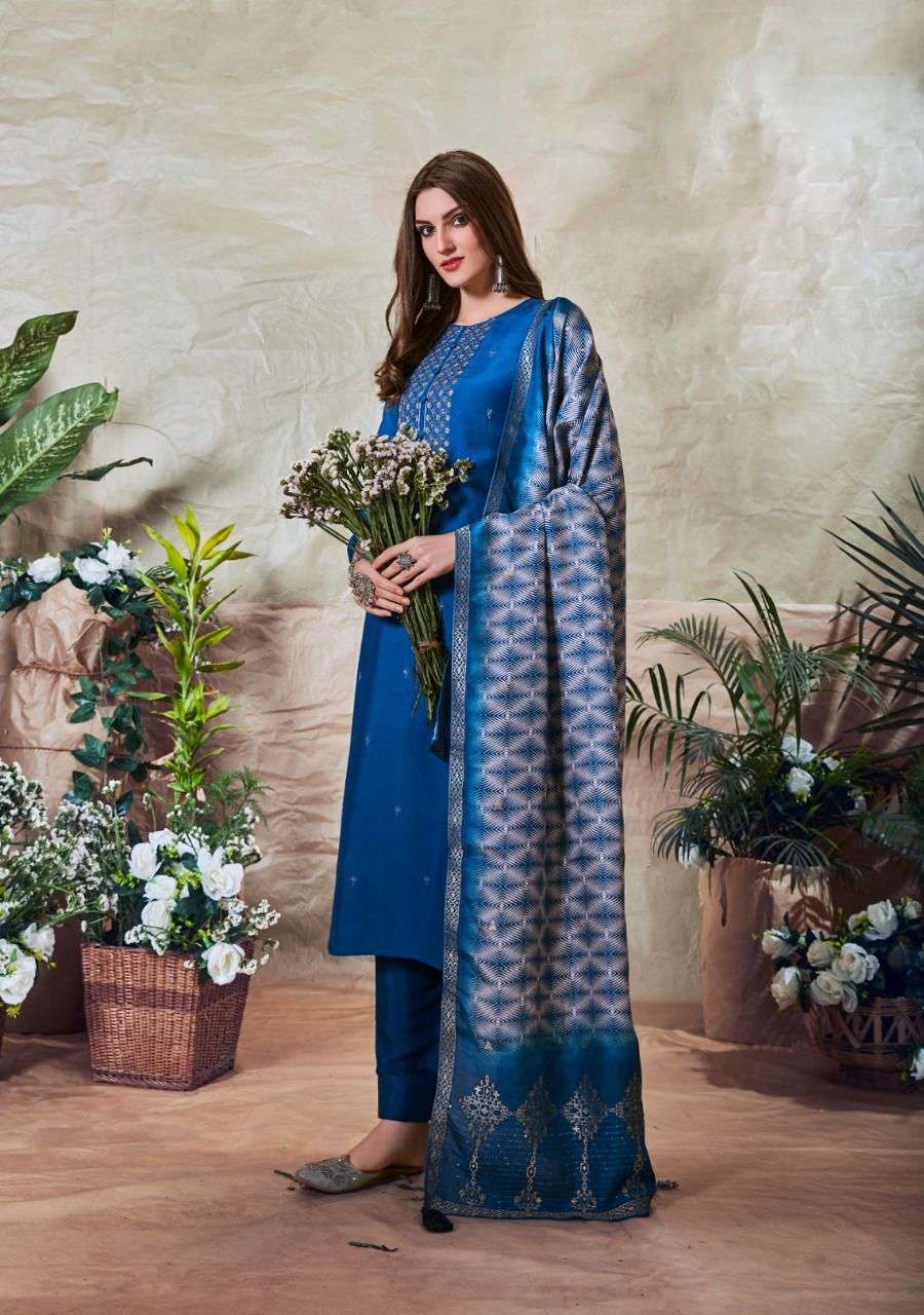 shurooq akansha exclusive fancy pure muslin embroidered salwar kameez wholesale price
