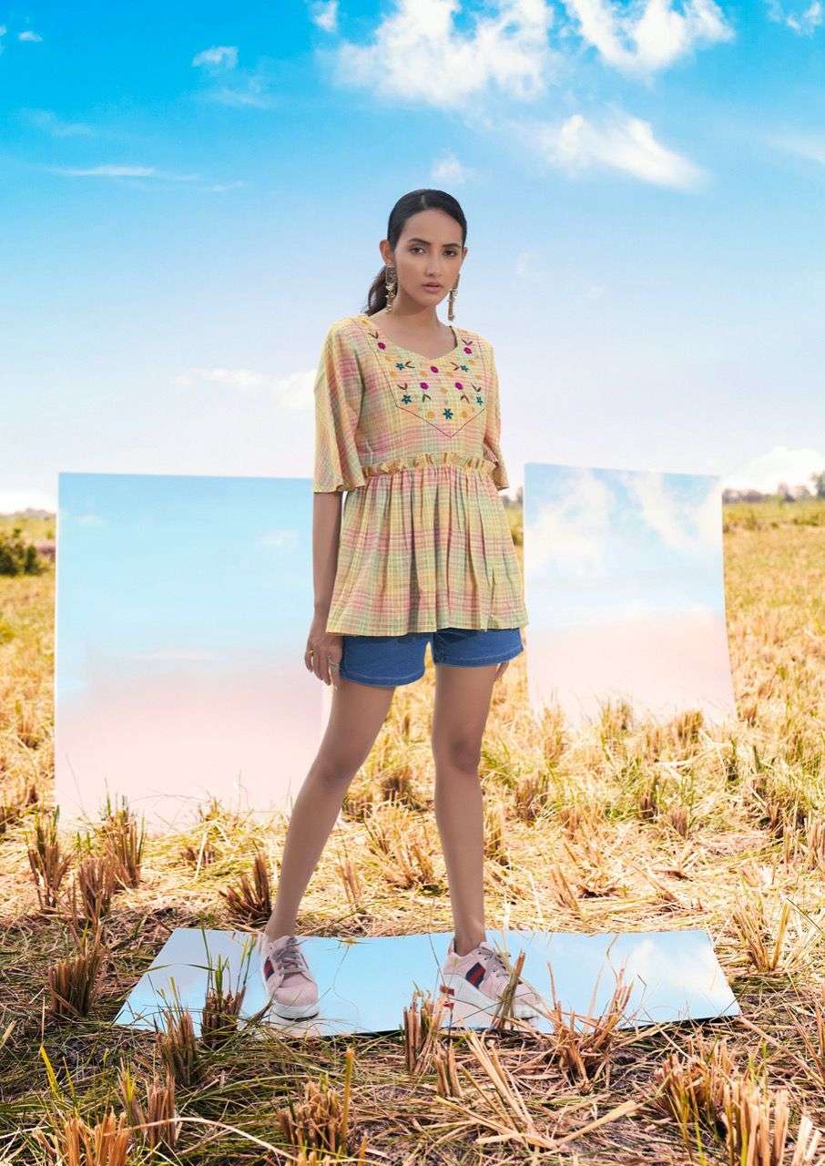 the conch coster vol 2 fancy short tops wth embroidery work kurtis wholesale price surat