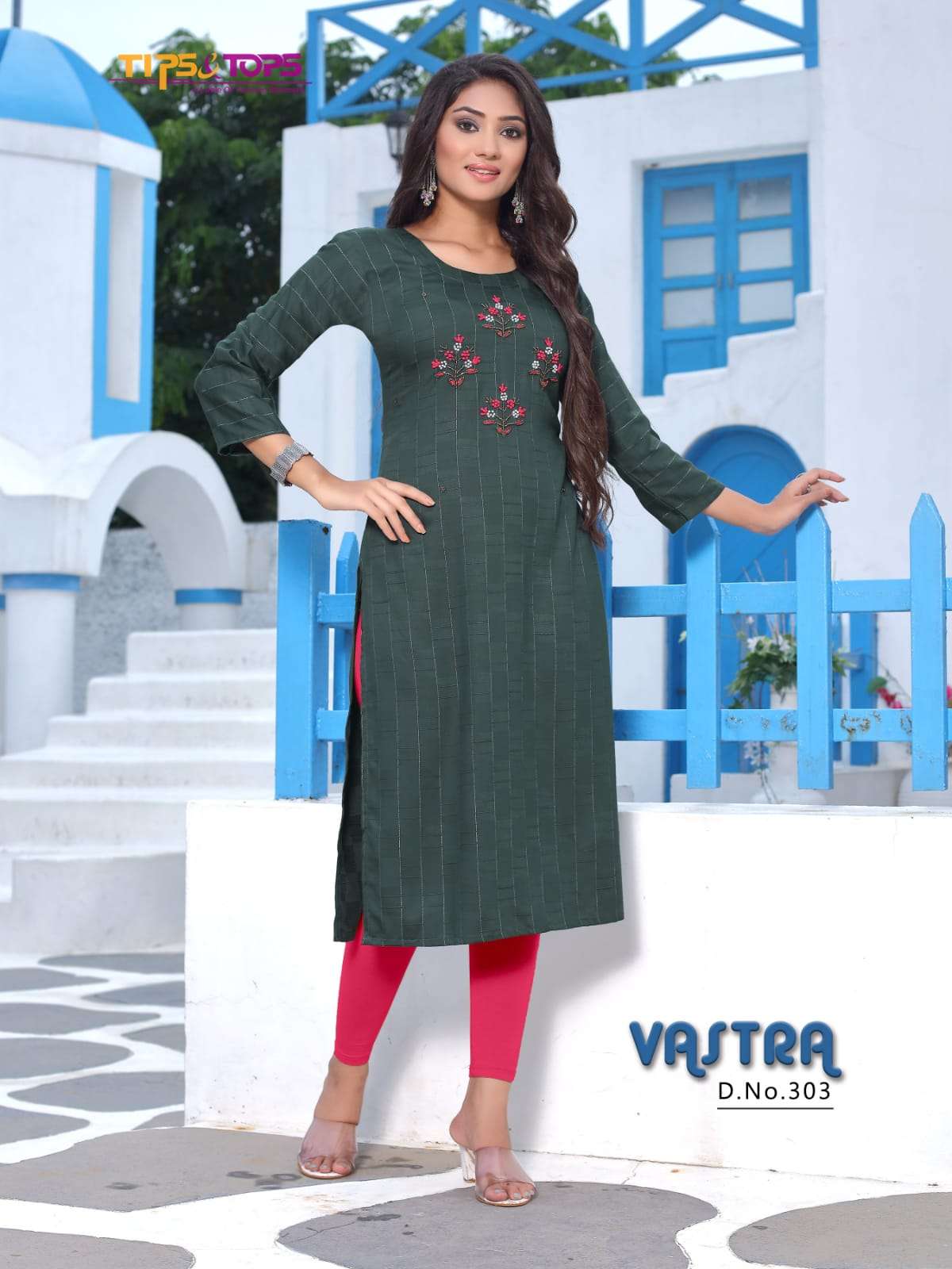 Navy Blue Stripes Print Kurtis Online Shopping for Women at Low Prices