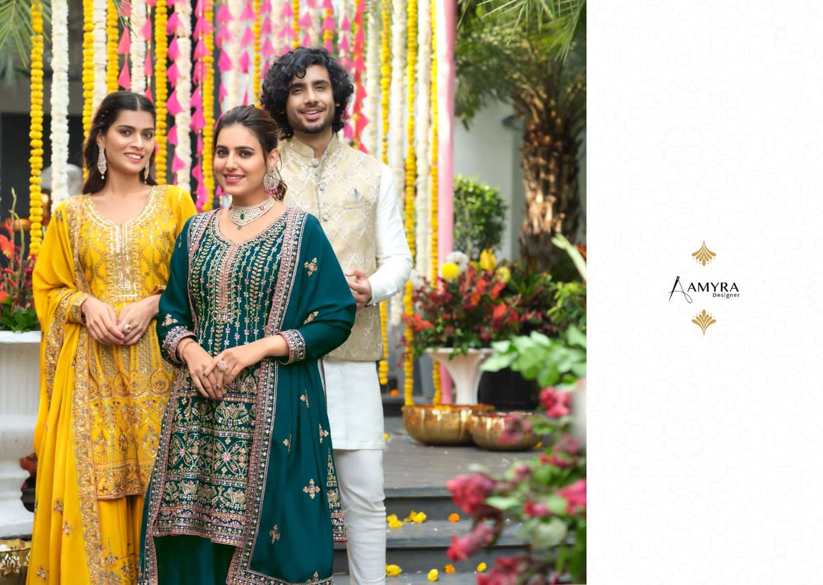 aamyra designer anamika 1001-1004 series chinnon party wear salwar kameez online wholesale dealer surat 