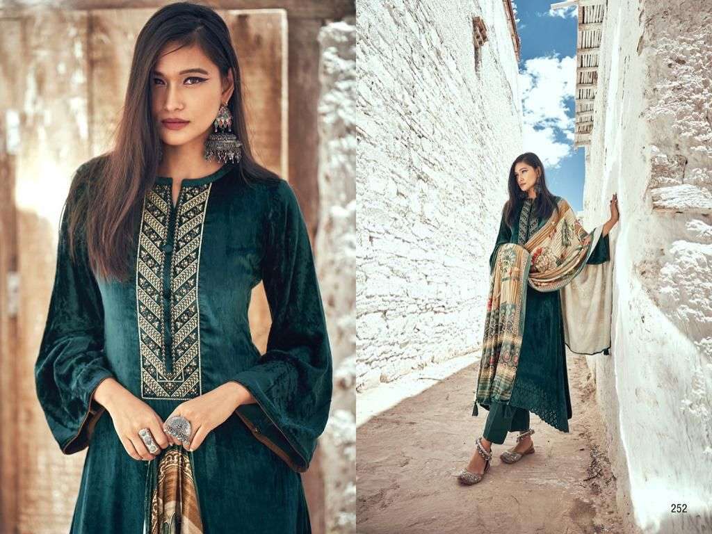 aiqa qurbat pure velvet winter special salwar suits wholesaler online shopping surat 