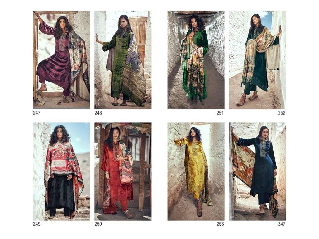 aiqa qurbat pure velvet winter special salwar suits wholesaler online shopping surat 