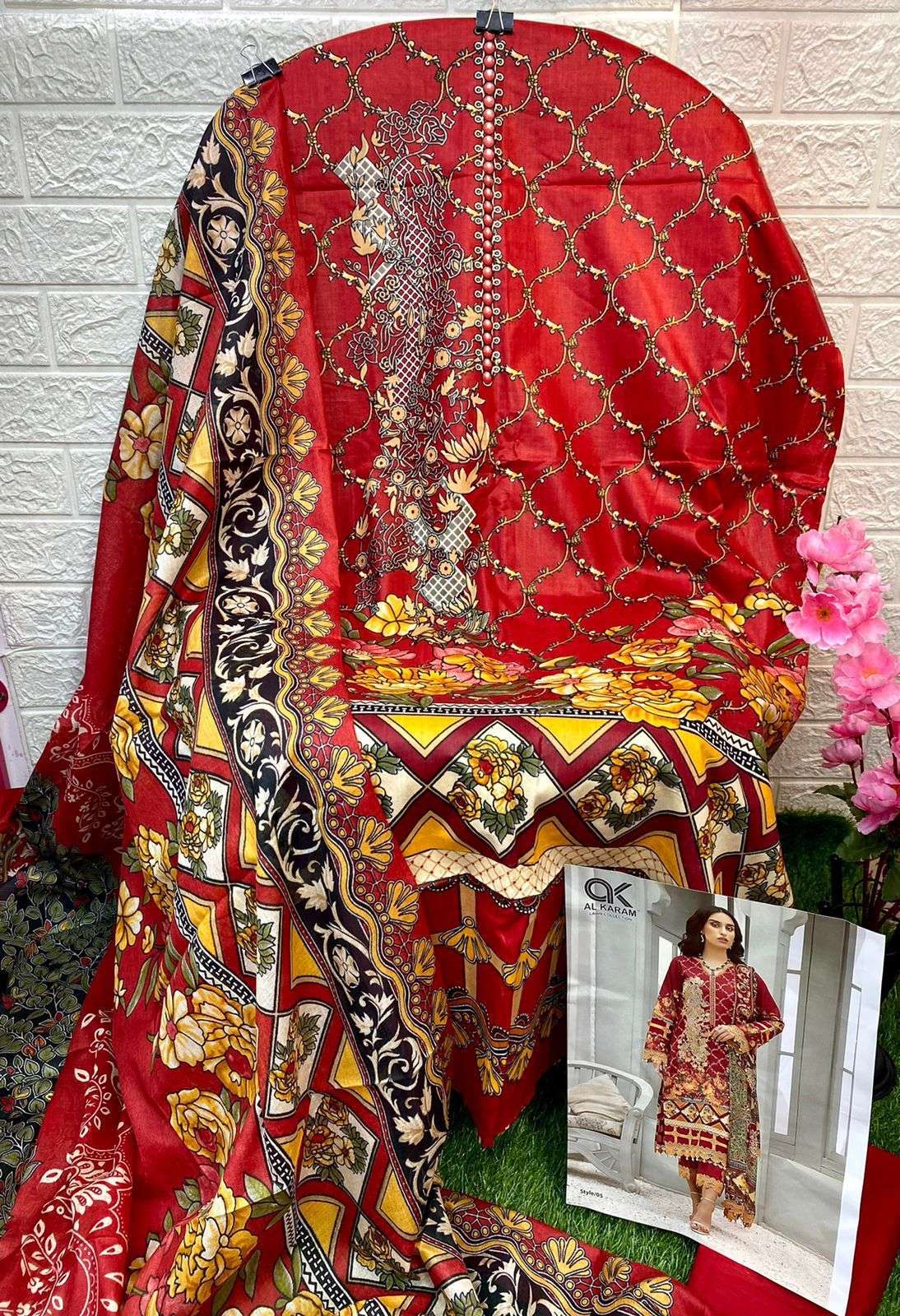 al karam queens court nx pure cambric collection wholesale salwar kameez surat