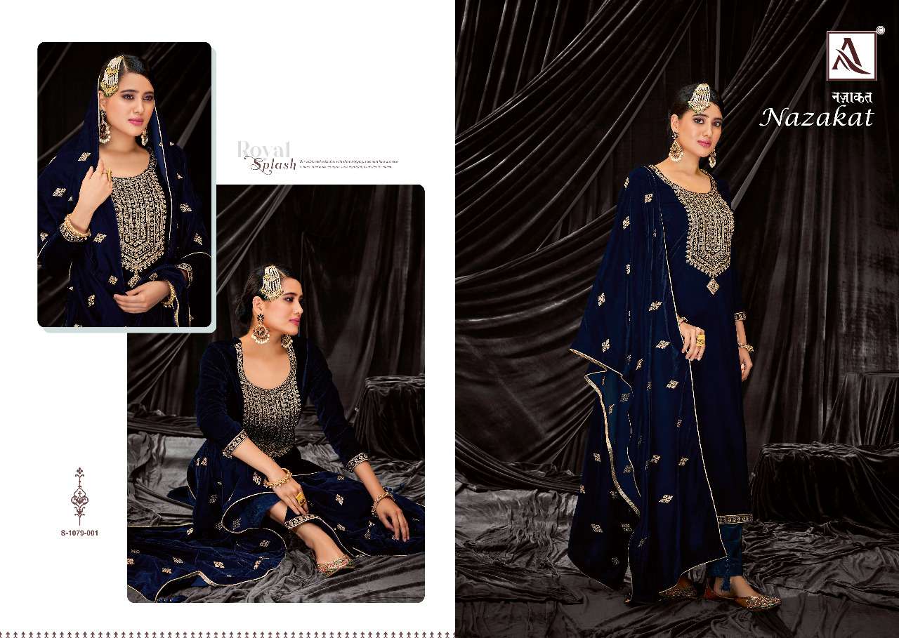 alok suits nazakat premium velvet designer salwar suits collection wholesaler surat