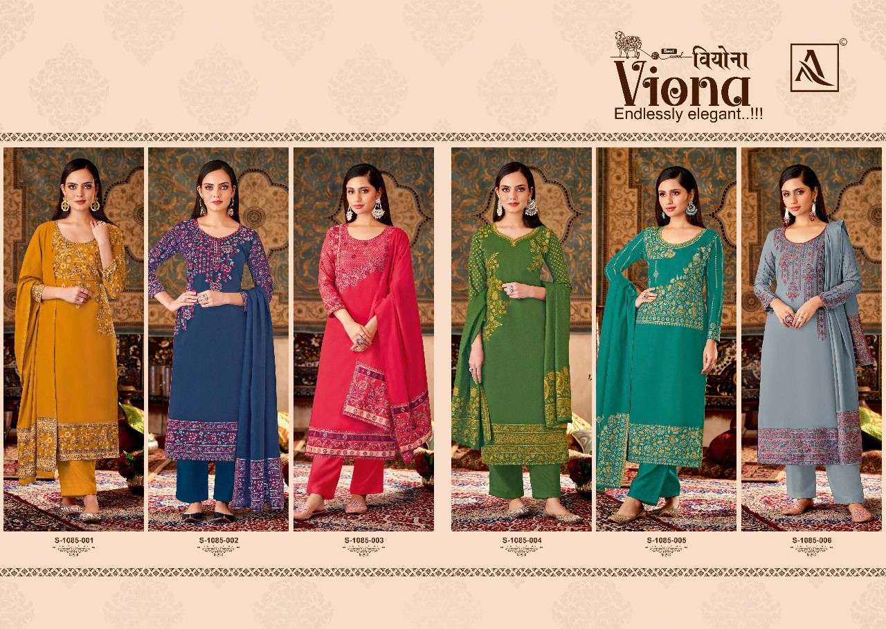 alok suits viona 1085-001-1085-006 series woolen pasmina winter collection online wholesale dealer surat