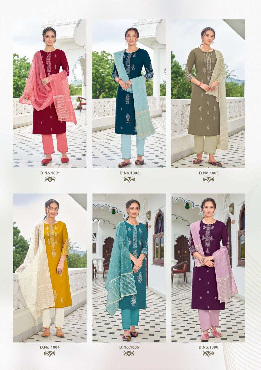 amaaya garments ananya 1001-1008 series viscose designer ready made collection wholesaler surat 