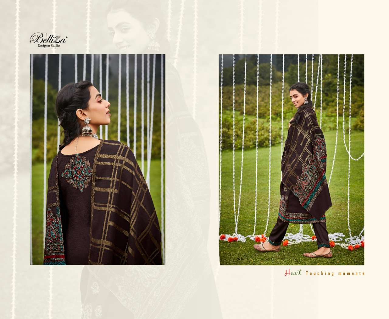 belliza designer gulbano 726-001-726-008 series wool pasmina exclusive winter collection online price surat