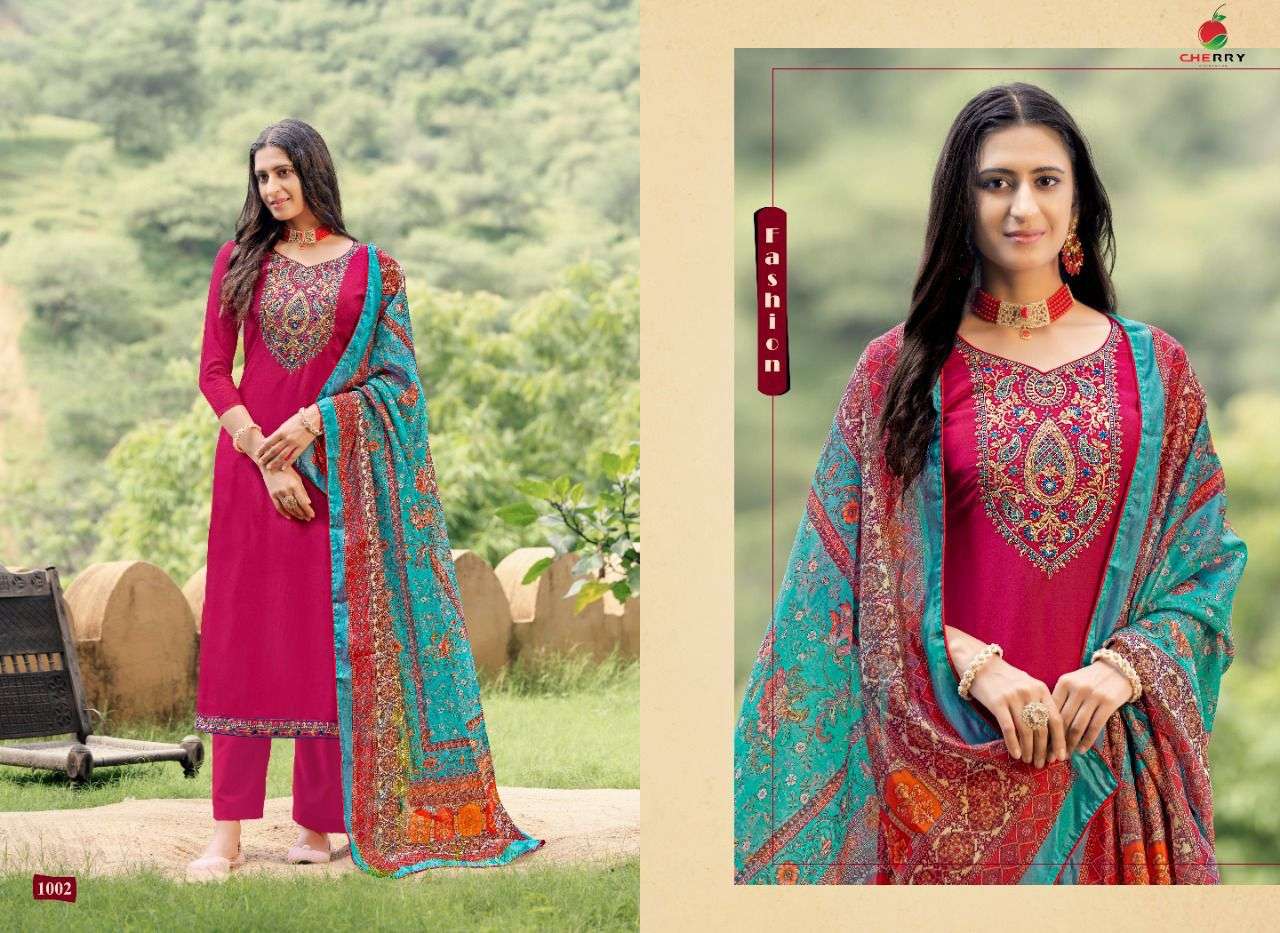 cherry zara 3101-3104 series pure parampara silk salwar kameez wholesale price surat