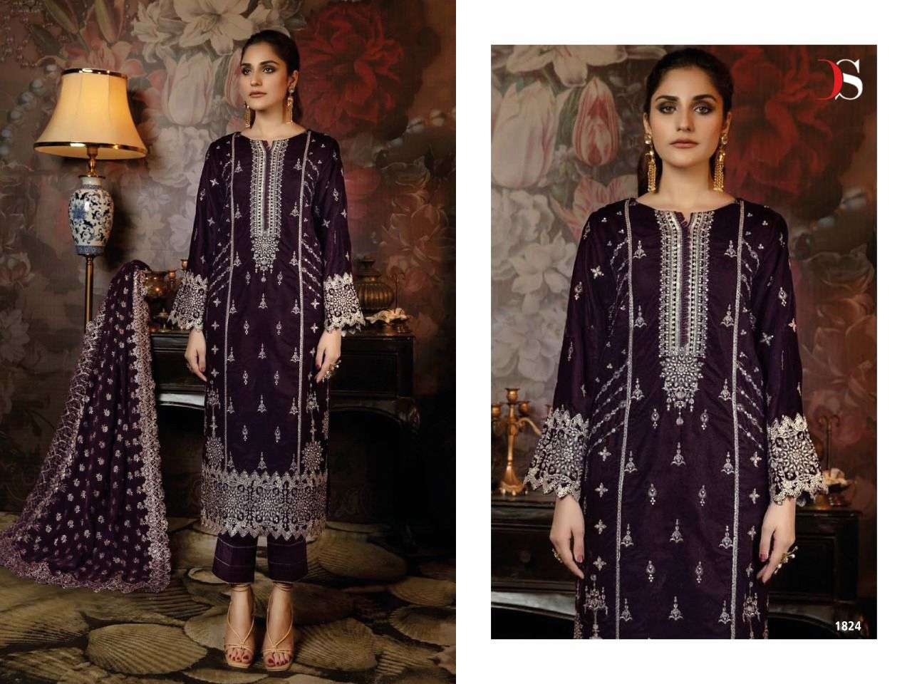 deepsy suits by adan libas 22 1821-1826 series velvet designer pakistani salwar suits online wholesaler surat 