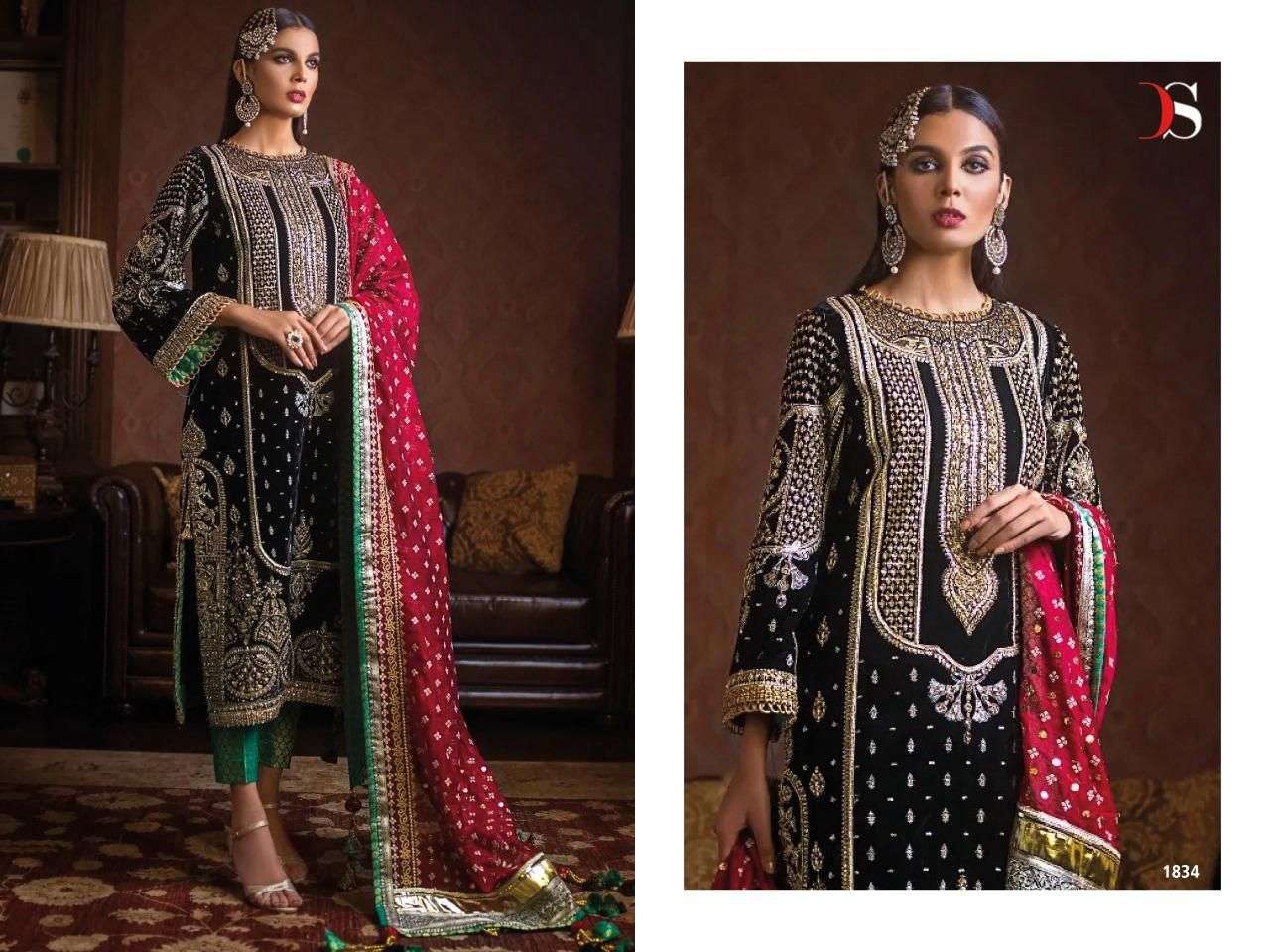 deepsy suits by anaya vol-2 1831-1836 series velvet designer winter collection salwar suits wholesale dealer surat 