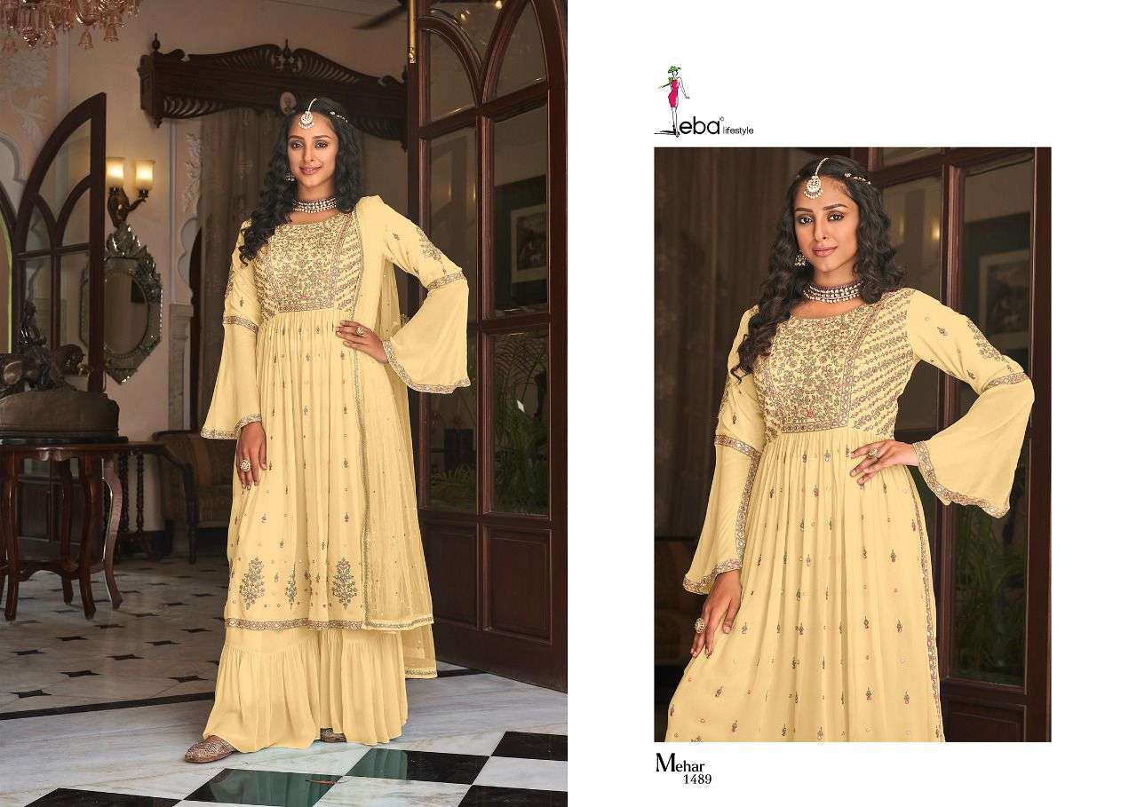 eba lifestyle mehar vol-21487-1490 series exclusive stich party wear salwar kameez online wholesale dealer surat 