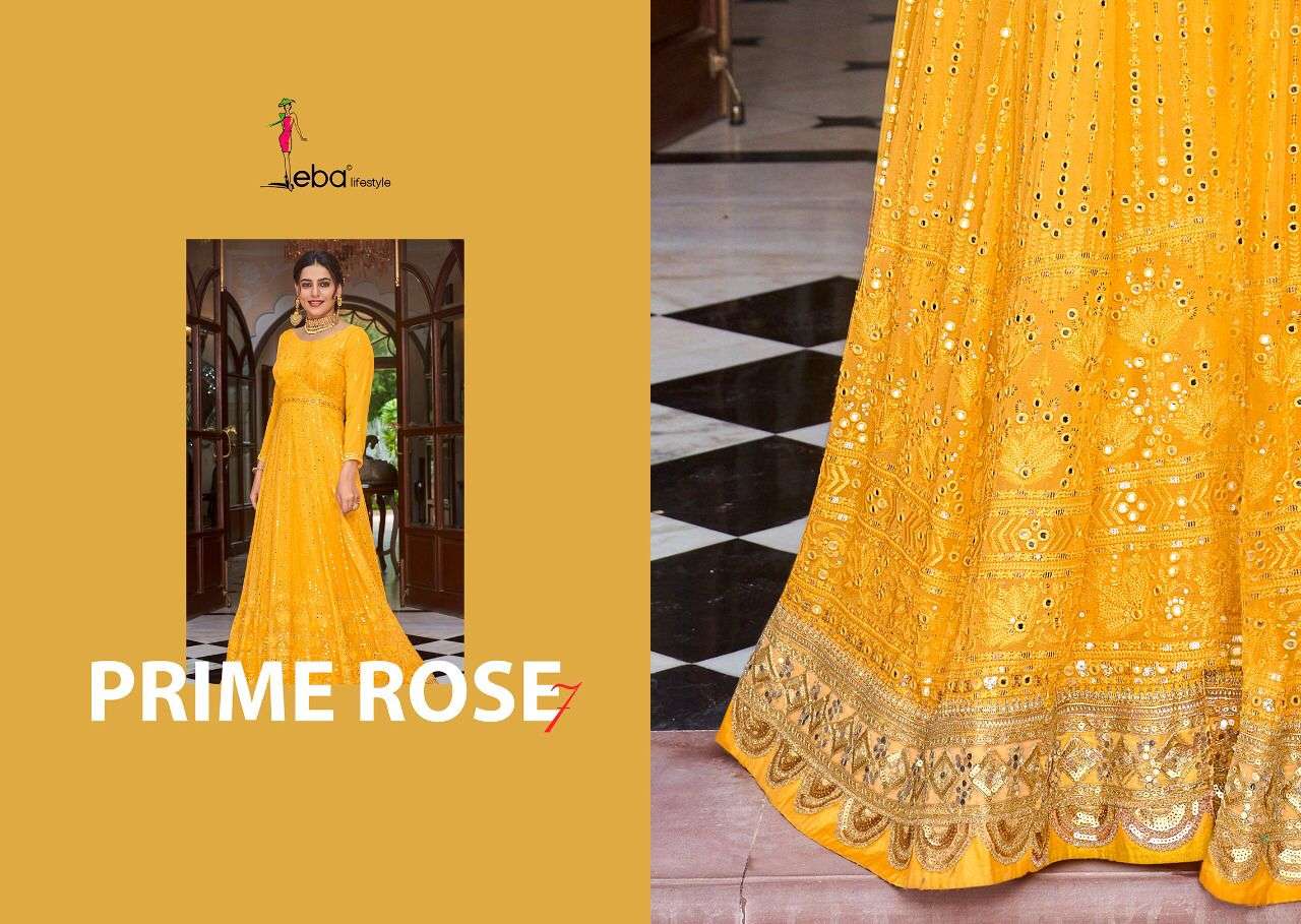 eba lifestyle prime rose vol 7 1471-1474 series georgette designer look salwar kameez surat