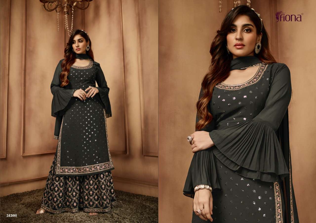 fiona fashion senorita 51501-51506 georgette with heavy embroidered salwar kameez surat