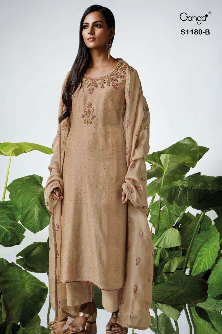 ganga anahi 1180 bembeg silk printed salwar suits collection wholesale price supplier surat