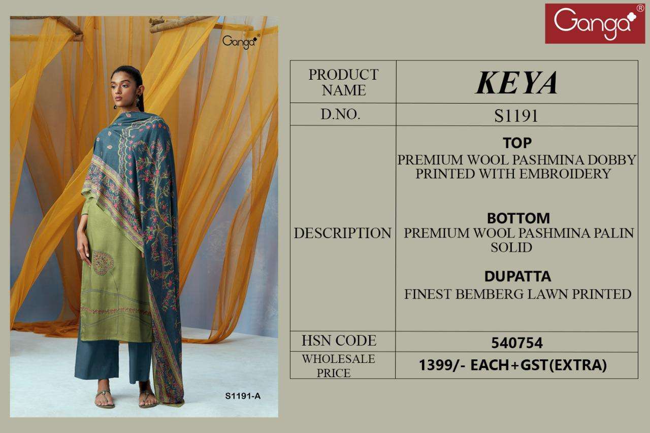 ganga keya 1191 premium wool pashmina salwar kameez wholesale price surat