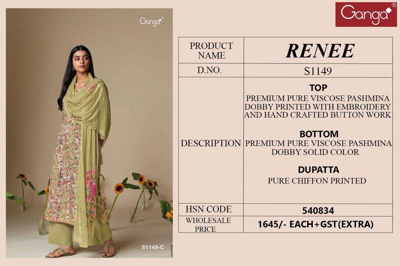 ganga renee 1149 viscose pashmina winter wear collection wholesale price surat