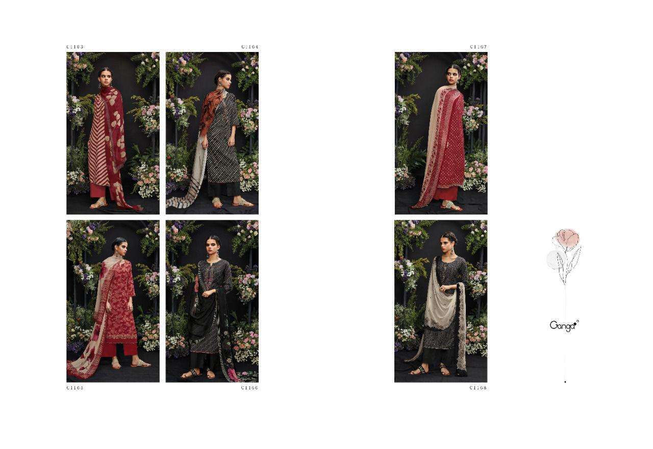 ganga suits dahlia premium wool pashmina winter wear salwar kameez wholesale price 