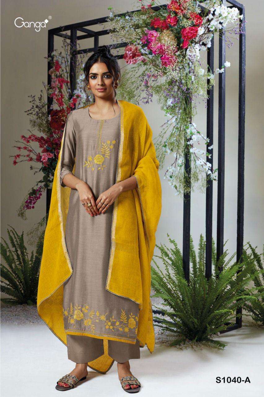 ganga vanya 1040 bemberg silk designer party wear salwar kameez online shopping suart