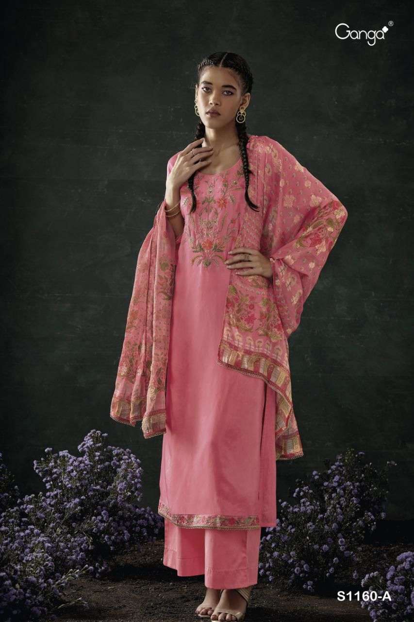 ganga zanna 1160 colour bemberg habotai silk designer collection online shopping suart