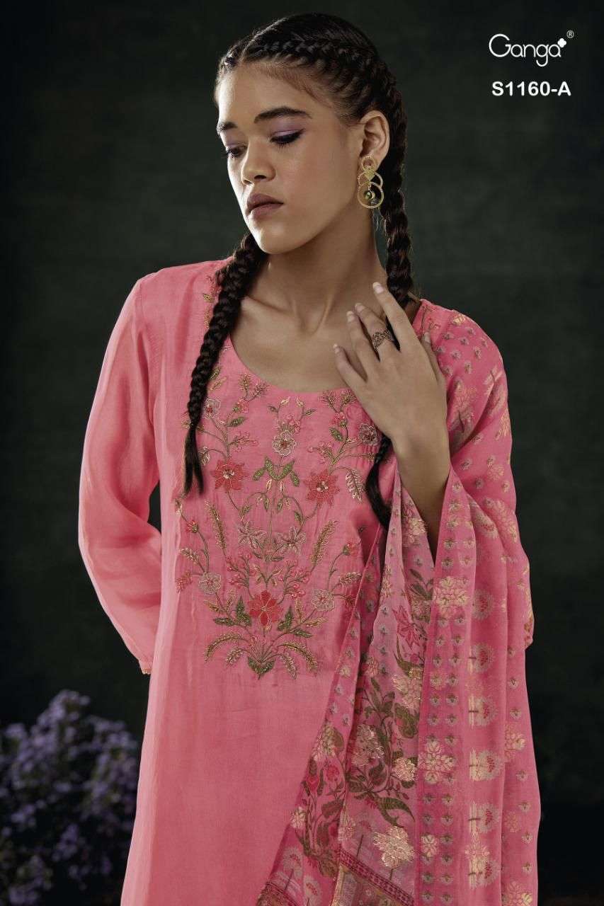 ganga zanna 1160 colour bemberg habotai silk designer collection online shopping suart