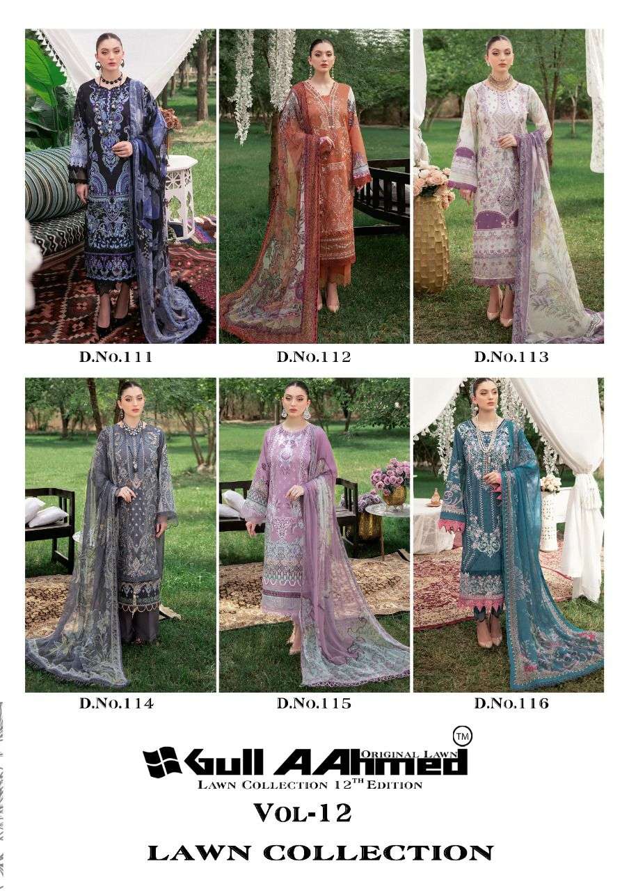 gulahmed vol-12 lawn collection pakistani salwar kameez wholesale price surat